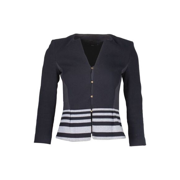 Boss Hugo Boss Jeisina Blazer in Navy Blue Cotton - Picture 1 of 5